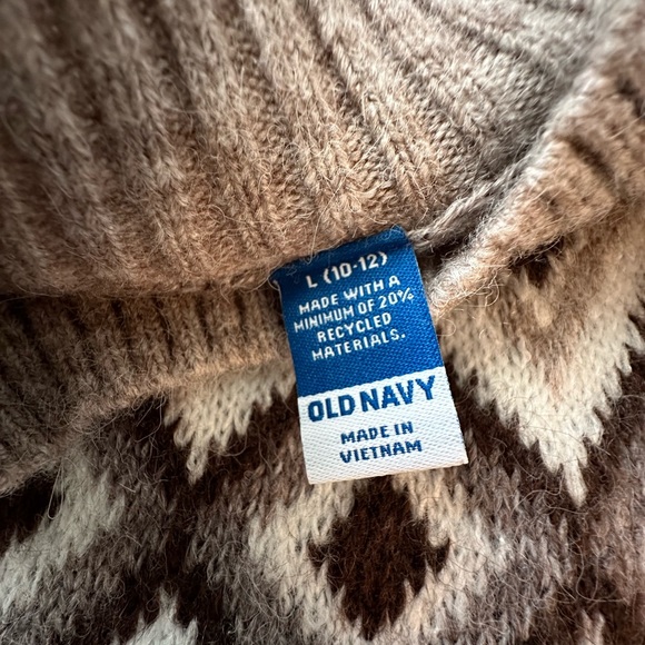 Girls 10-12 L Fair Isle Crew Neck Sweater - Picture 4 of 5